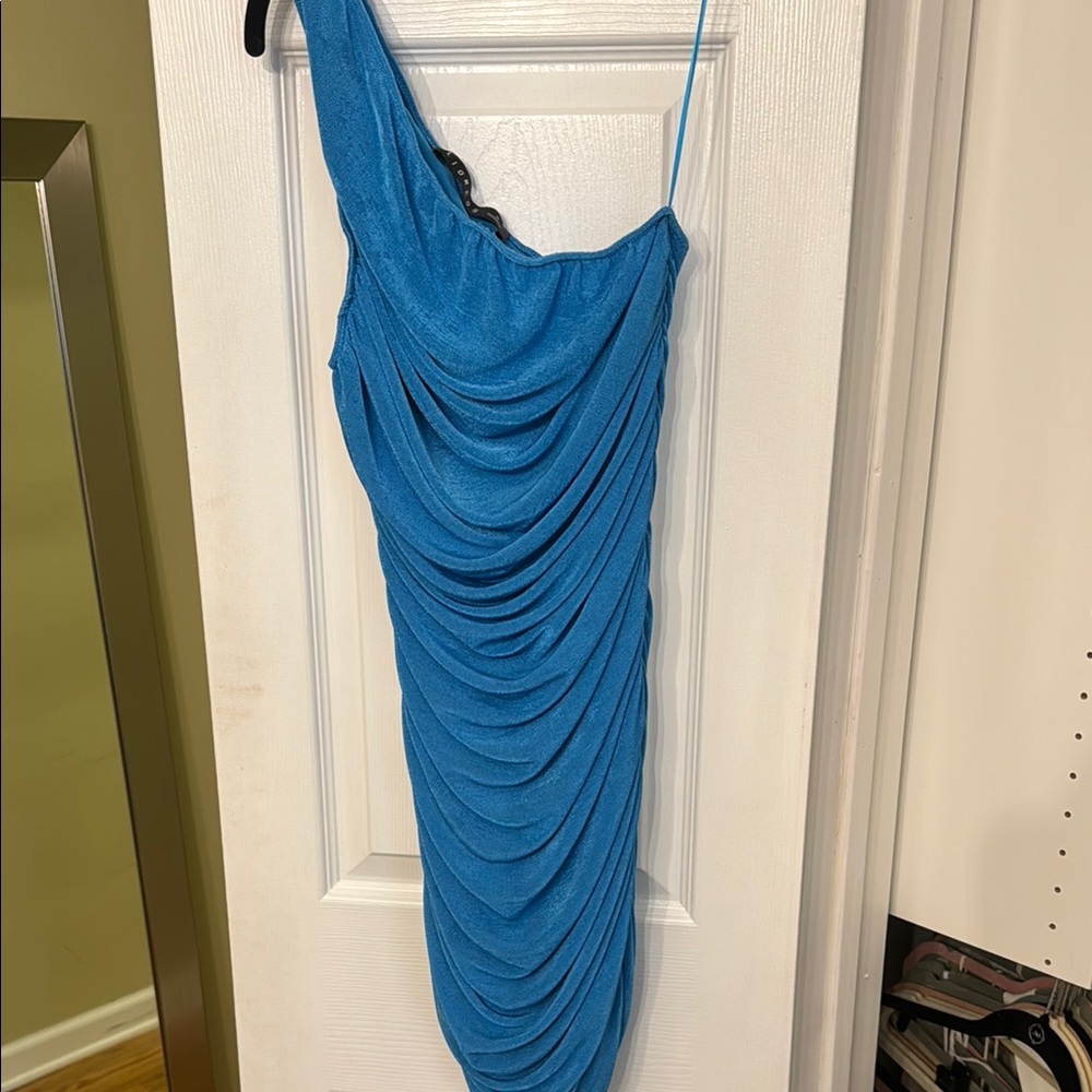 Lioness Blue One-Shoulder Dress